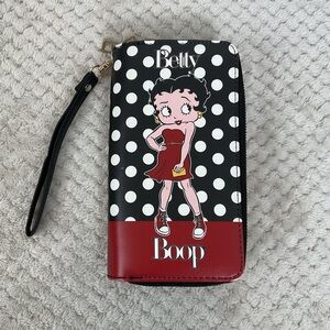 Betty Boop Polka Dot Double Zip Wallet